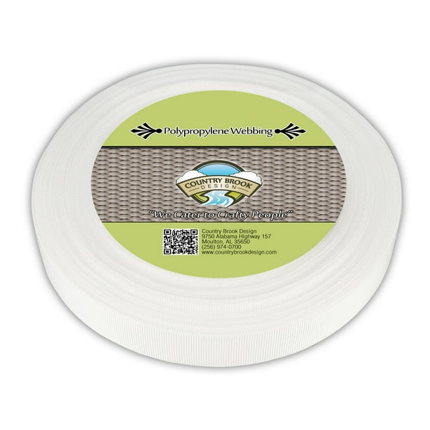 100 Yards Country Brook Design 1 Inch White Polypro Binding 100 Yards Country Brook Design 1 Inch White Polypro Binding
